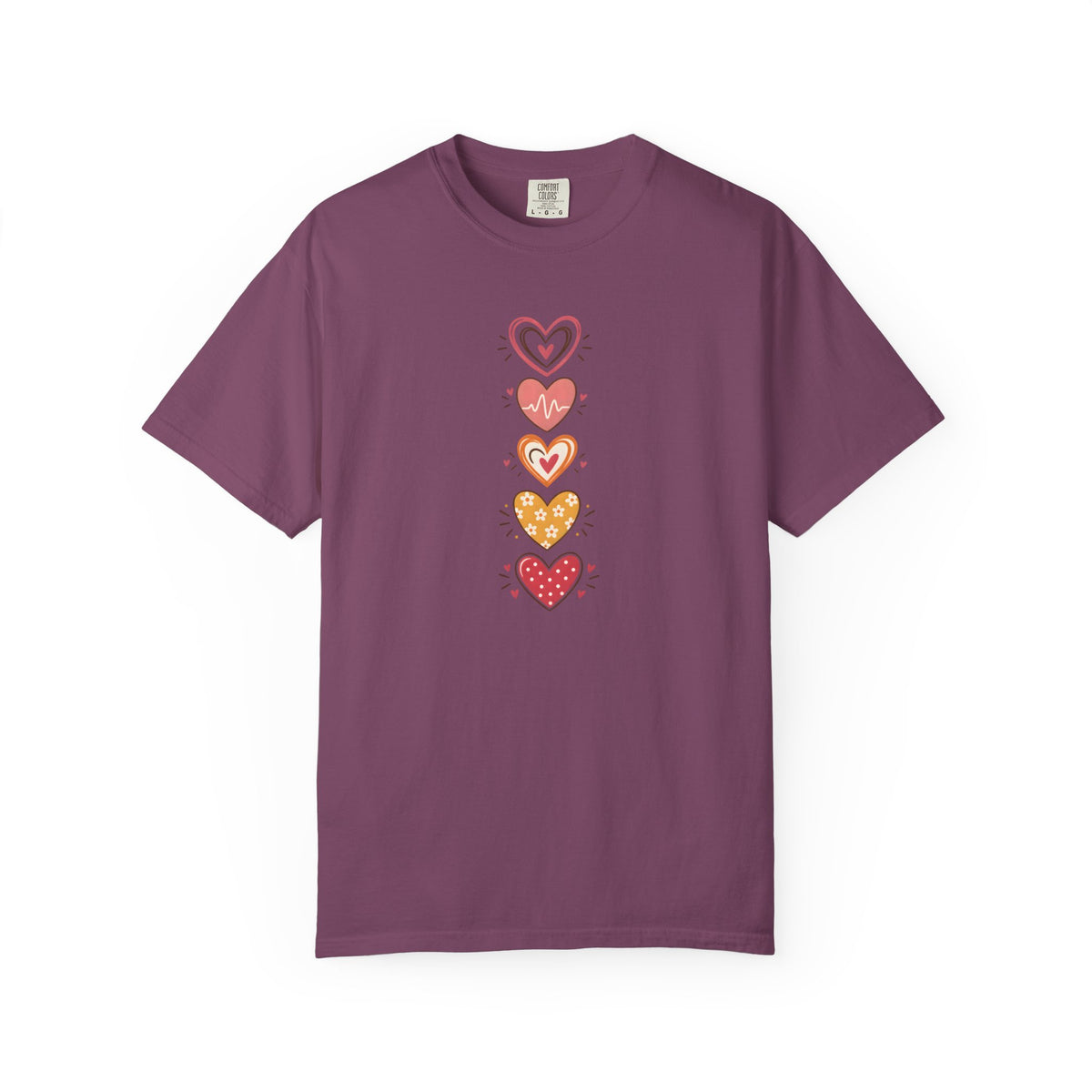 Heart Women's Garment-Dyed T-Shirt | Relaxed Unisex Cotton Tee