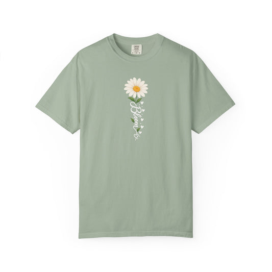 Bloom Daisy Women's Garment-Dyed T-Shirt | Relaxed Unisex Cotton Tee