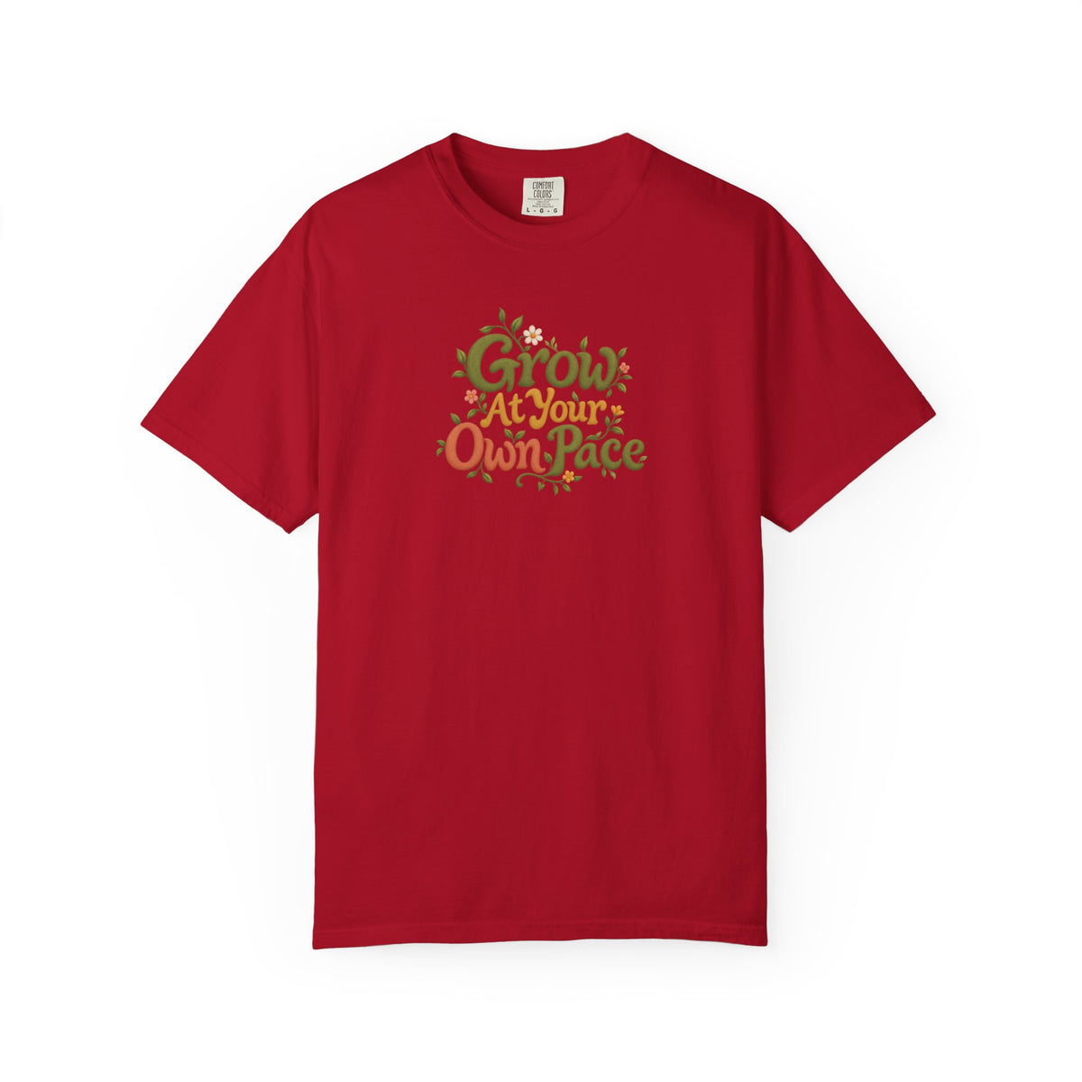 Grow At Your Own Pace Women's Garment-Dyed T-Shirt | Relaxed Unisex Cotton Tee