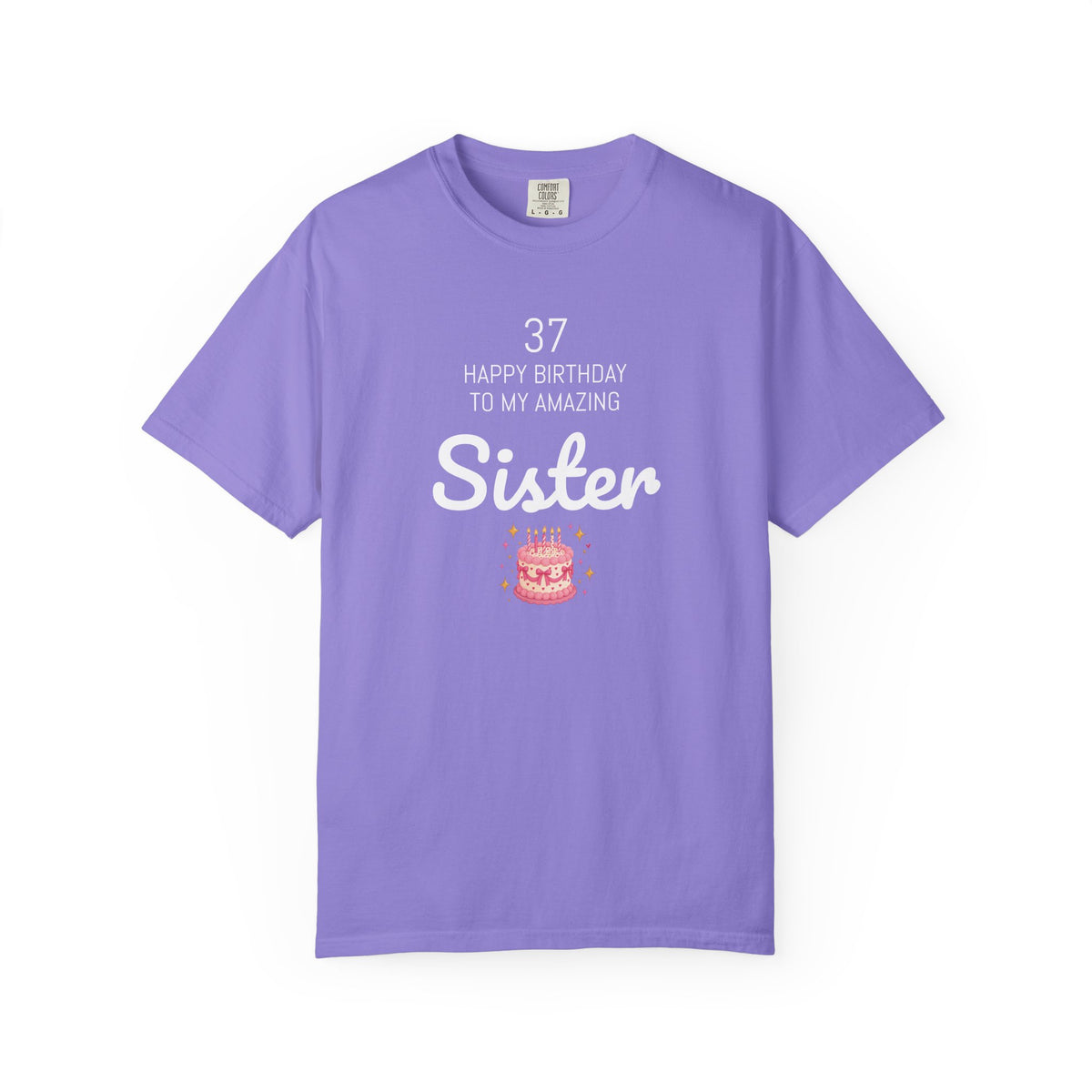 Personalized Birthday Tee | Custom Name or Relation's Name, Age & Message | Garment-Dyed Unisex Cotton