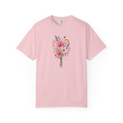 Bouquet Women's Garment-Dyed T-Shirt | Relaxed Unisex Cotton Tee