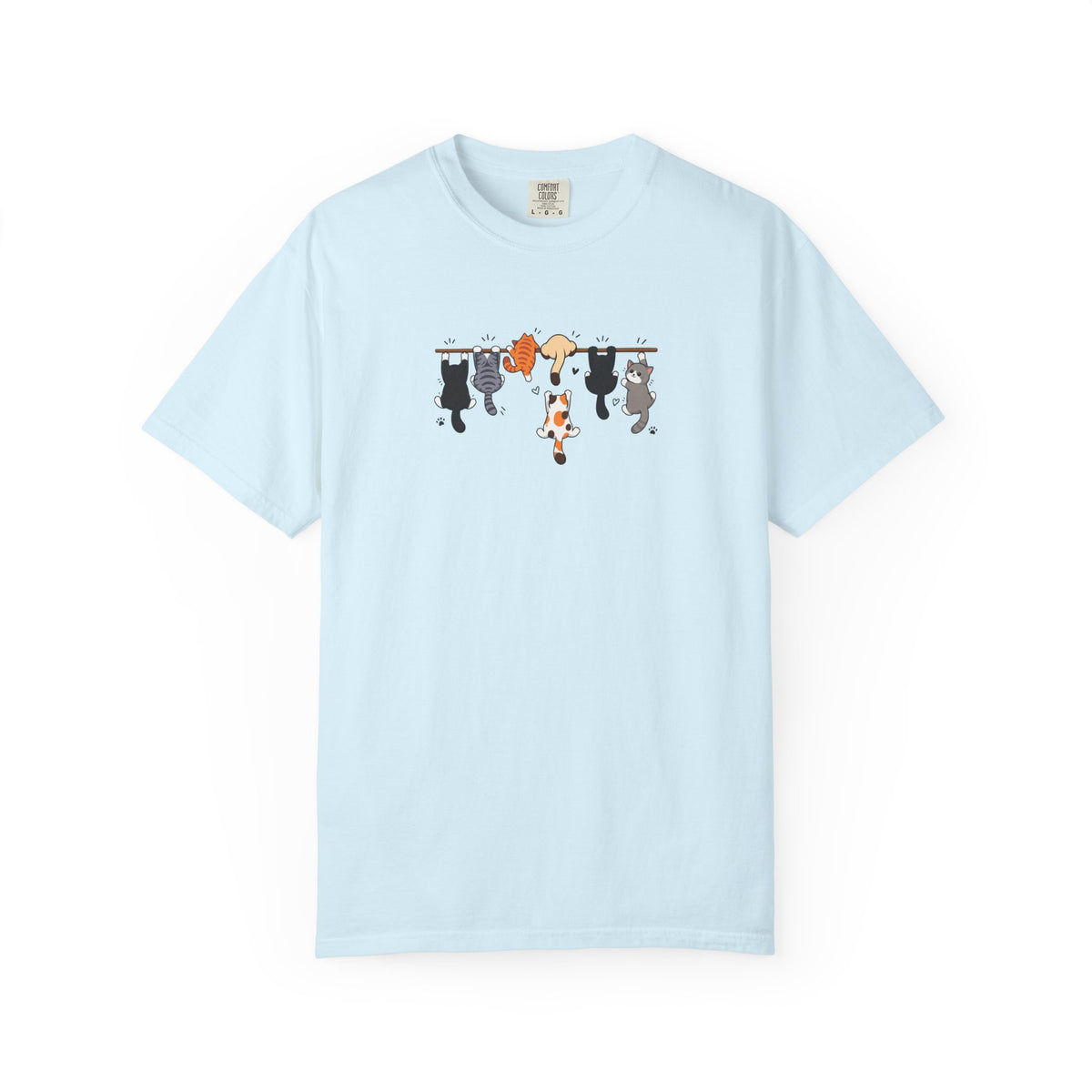 Six Hanging Cats Women's Garment-Dyed T-Shirt | Relaxed Unisex Cotton Tee