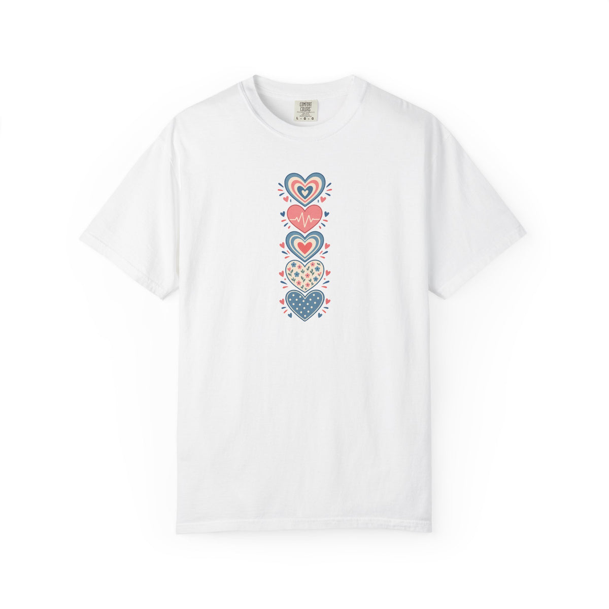 Five Hearts Women's Garment-Dyed T-Shirt | Relaxed Unisex Cotton Tee