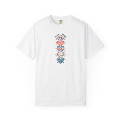 Five Hearts Women's Garment-Dyed T-Shirt | Relaxed Unisex Cotton Tee