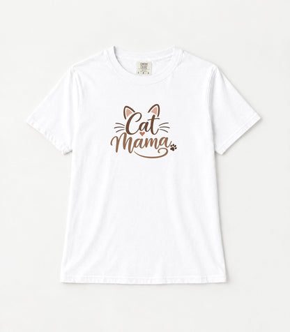 Cat Mama Women's Garment-Dyed T-Shirt | Relaxed Unisex Cotton Tee