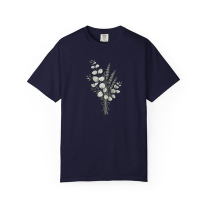 Botanical Bouquet Women's Garment-Dyed T-Shirt | Relaxed Unisex Cotton Tee