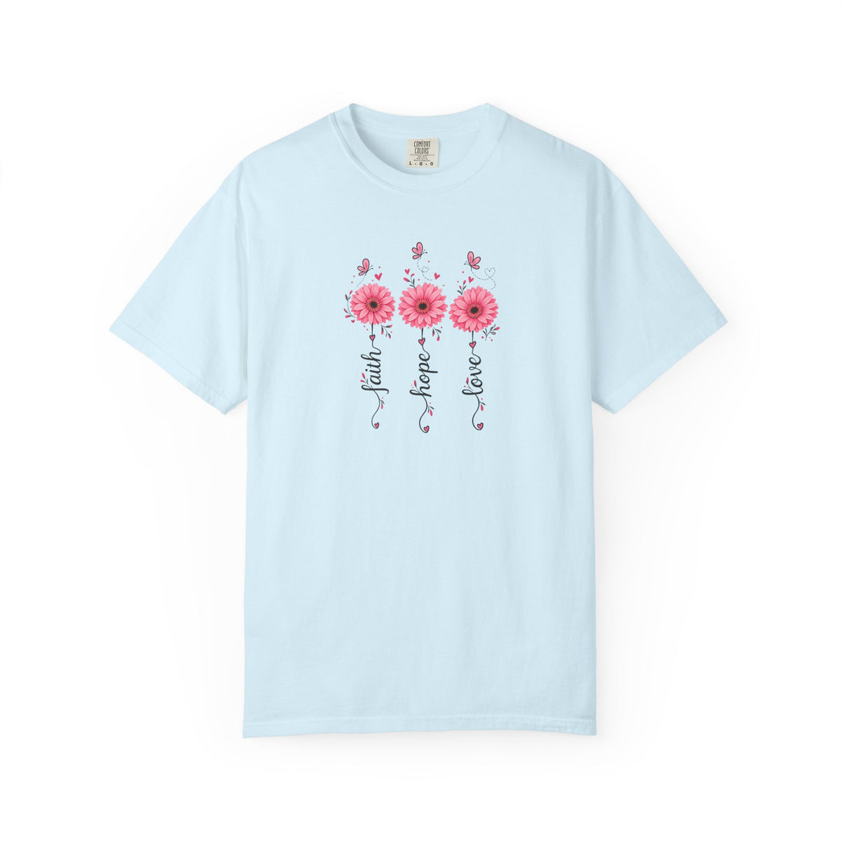 Three Pink Daisies Women's Garment-Dyed T-Shirt | Relaxed Unisex Cotton Tee