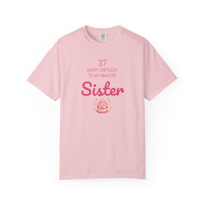 Personalized Birthday Tee | Custom Name or Relation's Name, Age & Message | Garment-Dyed Unisex Cotton