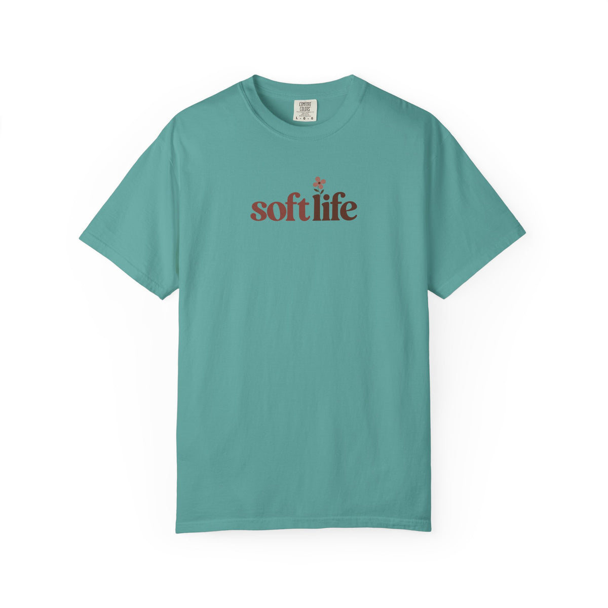 Soft Life Flower Women's Garment-Dyed T-Shirt | Relaxed Unisex Cotton Tee