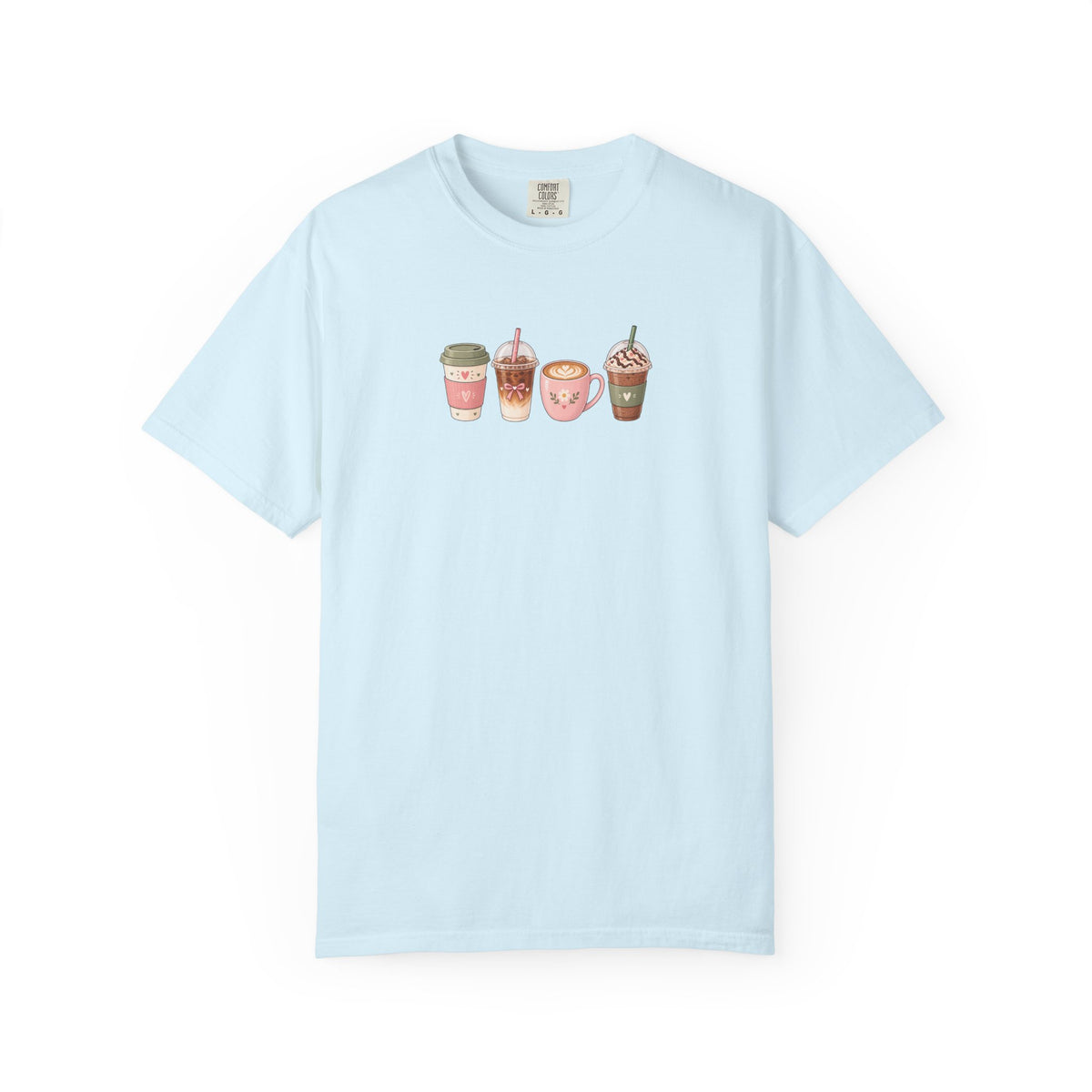 Cafe Drinks Women's Garment-Dyed T-Shirt | Relaxed Unisex Cotton Tee