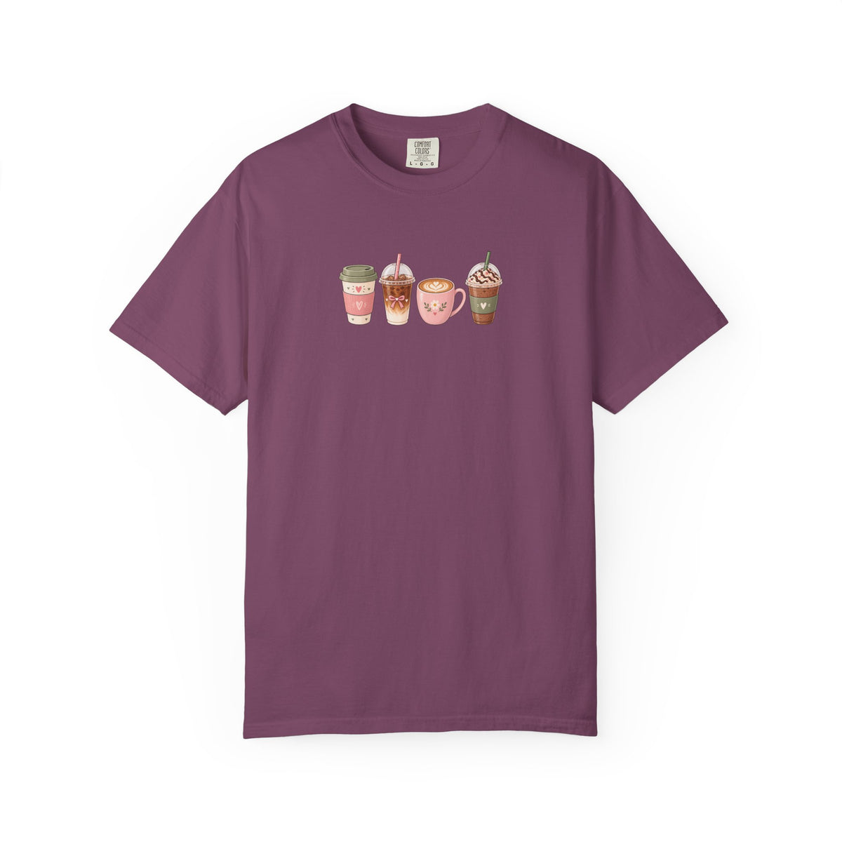 Cafe Drinks Women's Garment-Dyed T-Shirt | Relaxed Unisex Cotton Tee