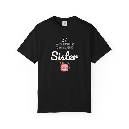 Personalized Birthday Tee | Custom Name or Relation's Name, Age & Message | Garment-Dyed Unisex Cotton