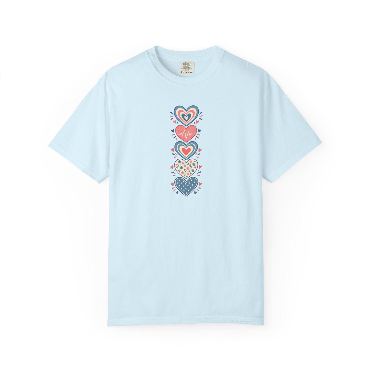 Five Hearts Women's Garment-Dyed T-Shirt | Relaxed Unisex Cotton Tee