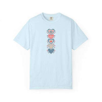 Five Hearts Women's Garment-Dyed T-Shirt | Relaxed Unisex Cotton Tee