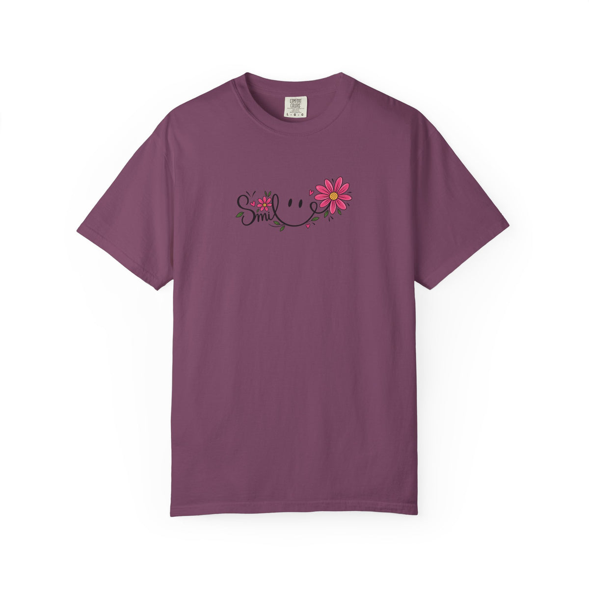 Smile Daisies Women's Garment-Dyed T-Shirt | Relaxed Unisex Cotton Tee