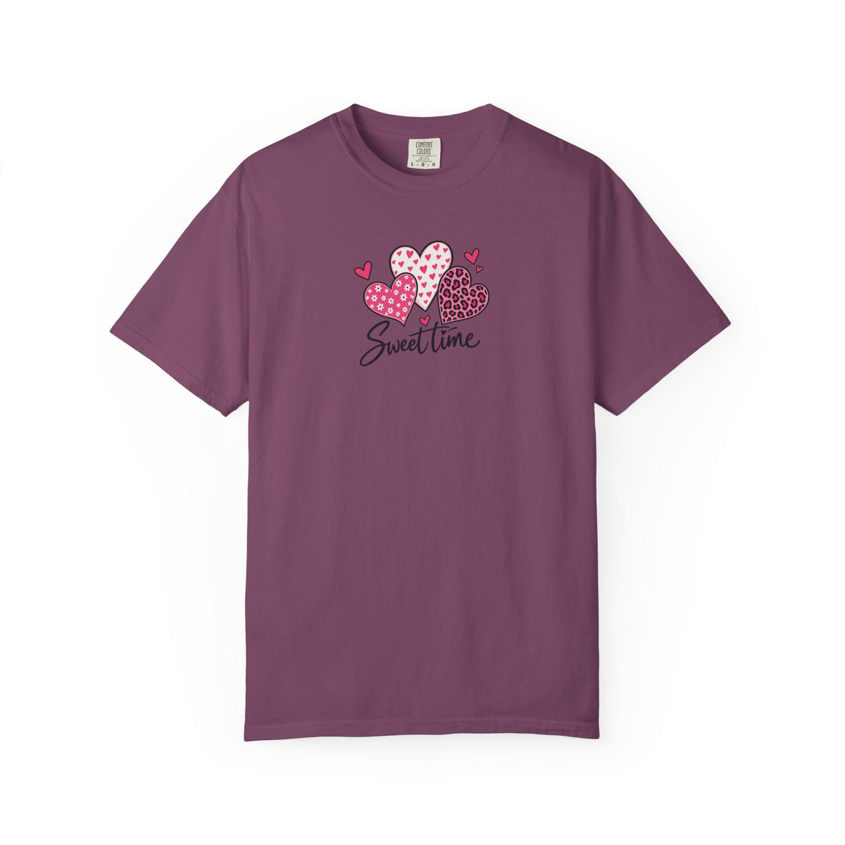 Sweet Time Hearts Women's Garment-Dyed T-Shirt | Relaxed Unisex Cotton Tee