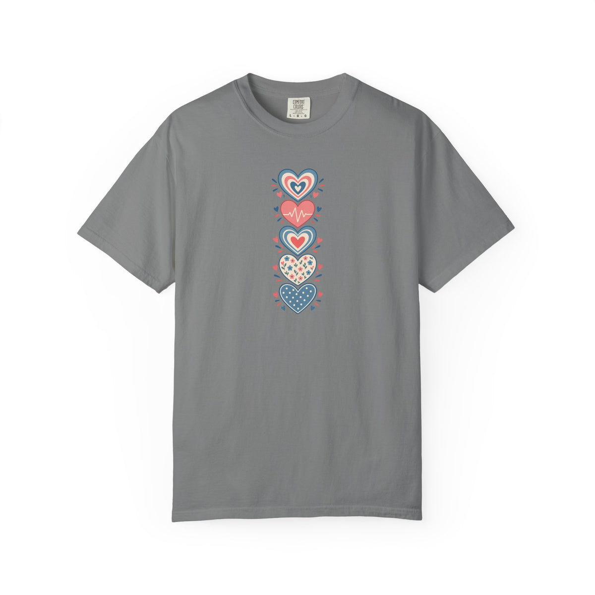 Five Hearts Women's Garment-Dyed T-Shirt | Relaxed Unisex Cotton Tee
