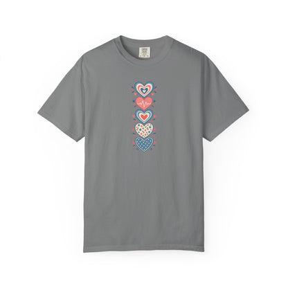 Five Hearts Women's Garment-Dyed T-Shirt | Relaxed Unisex Cotton Tee