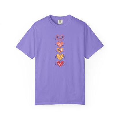 Heart Women's Garment-Dyed T-Shirt | Relaxed Unisex Cotton Tee