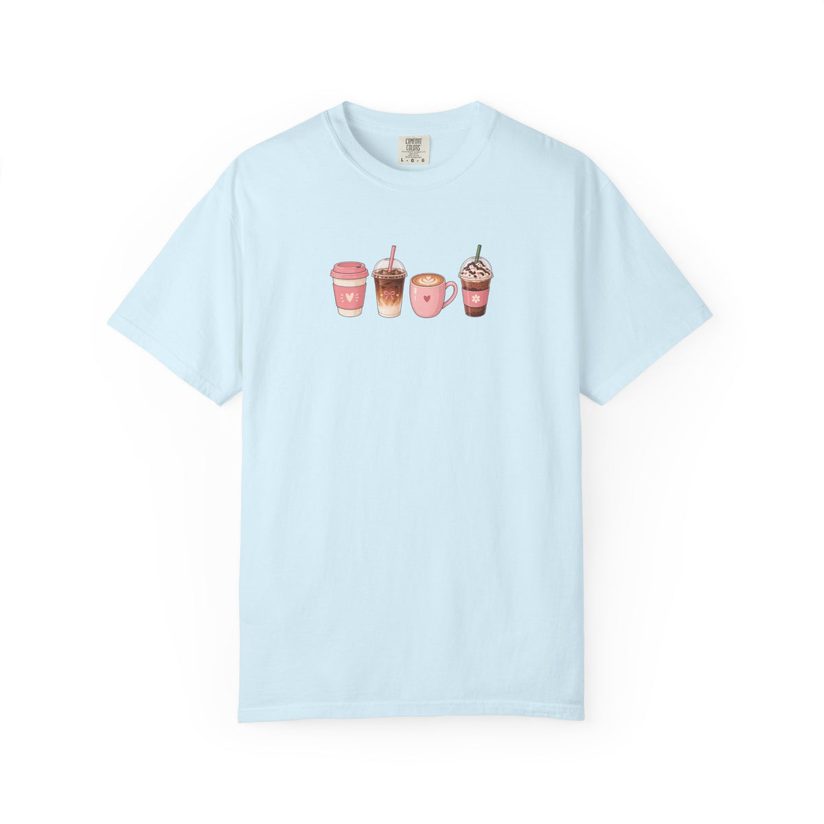 Four Cafe Drinks Women's Garment-Dyed T-Shirt | Relaxed Unisex Cotton Tee