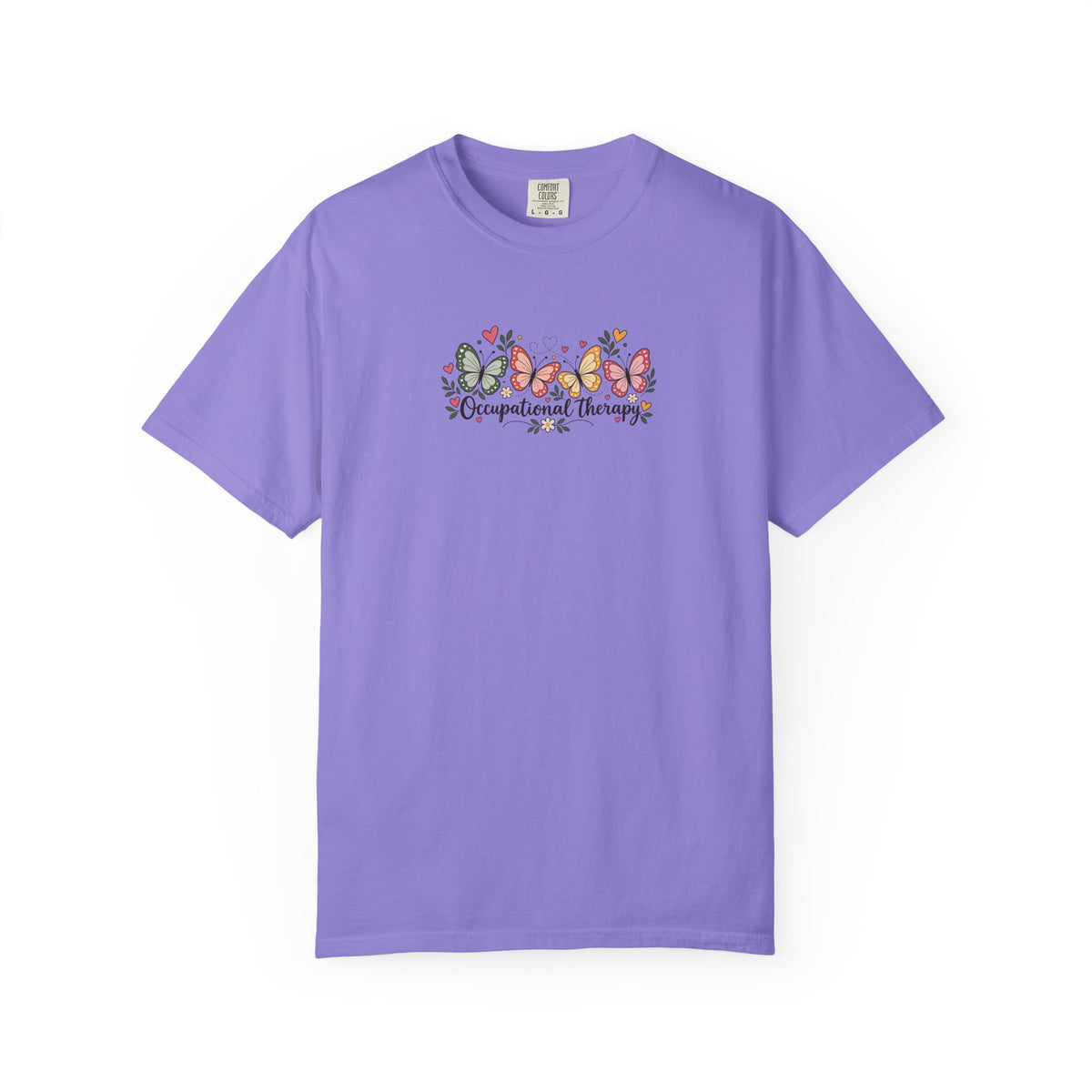 Four Butterflies Women's Garment-Dyed T-Shirt | Relaxed Unisex Cotton Tee