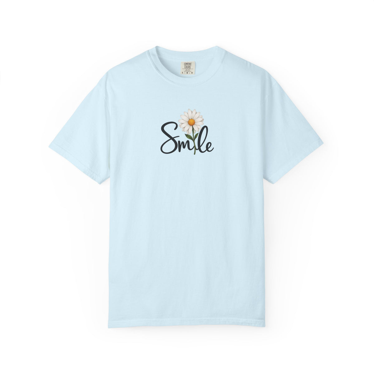 Smile Daisy Women's Garment-Dyed T-Shirt | Relaxed Unisex Cotton Tee