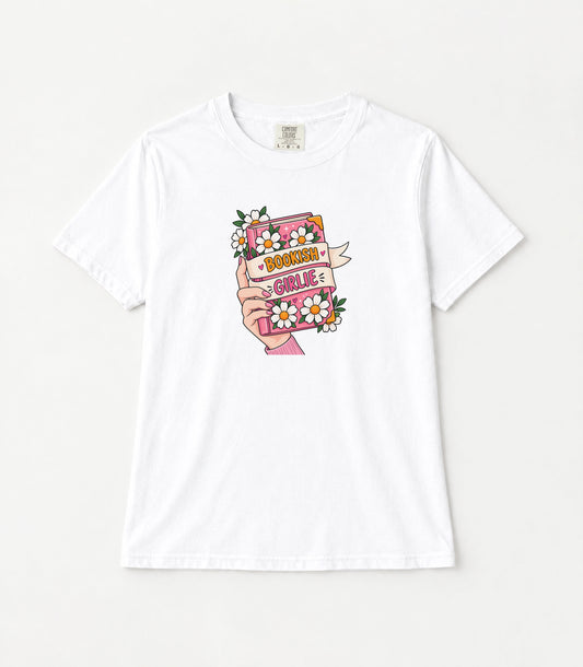 Bookish Girlie Women's Garment-Dyed T-Shirt | Relaxed Unisex Cotton Tee