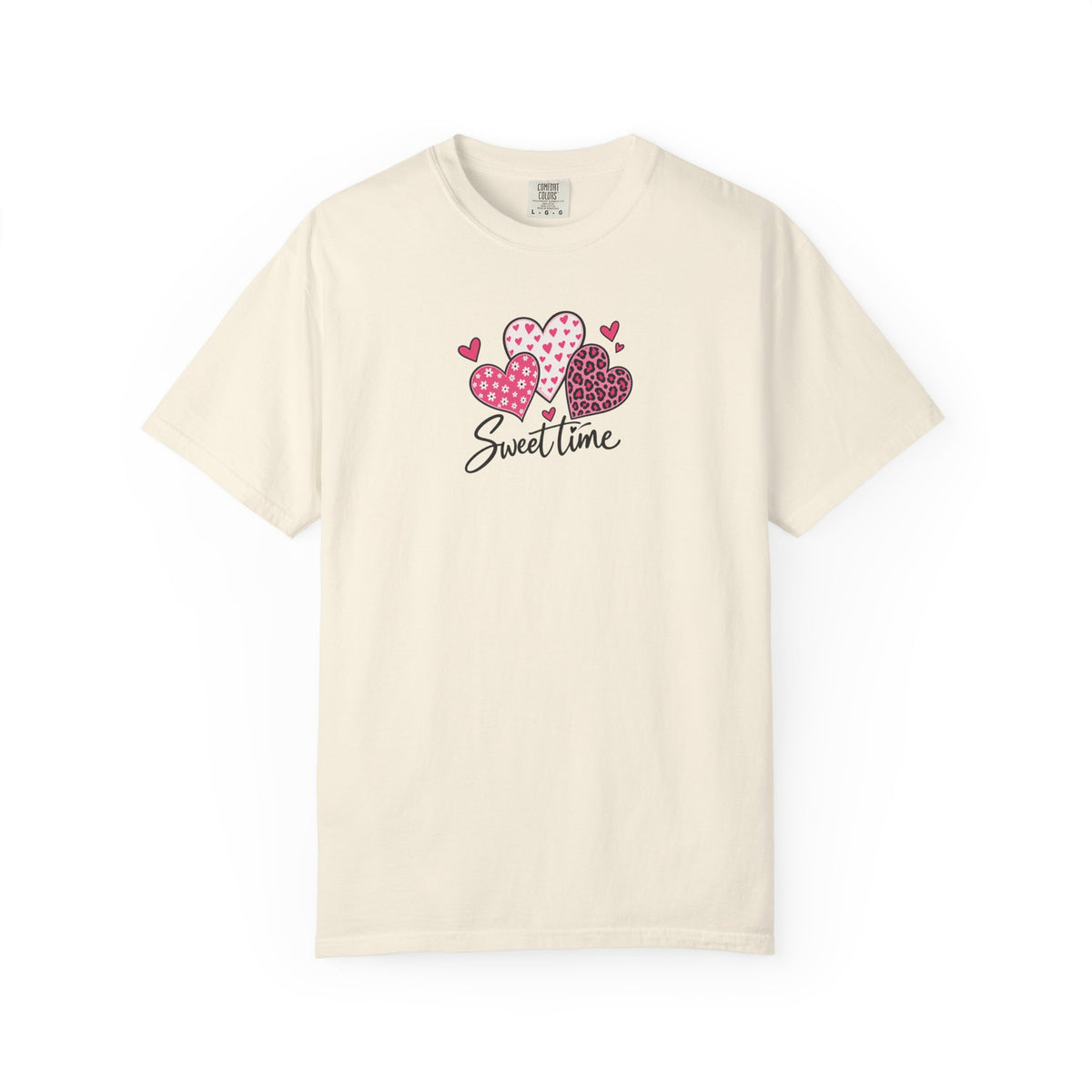 Sweet Time Hearts Women's Garment-Dyed T-Shirt | Relaxed Unisex Cotton Tee