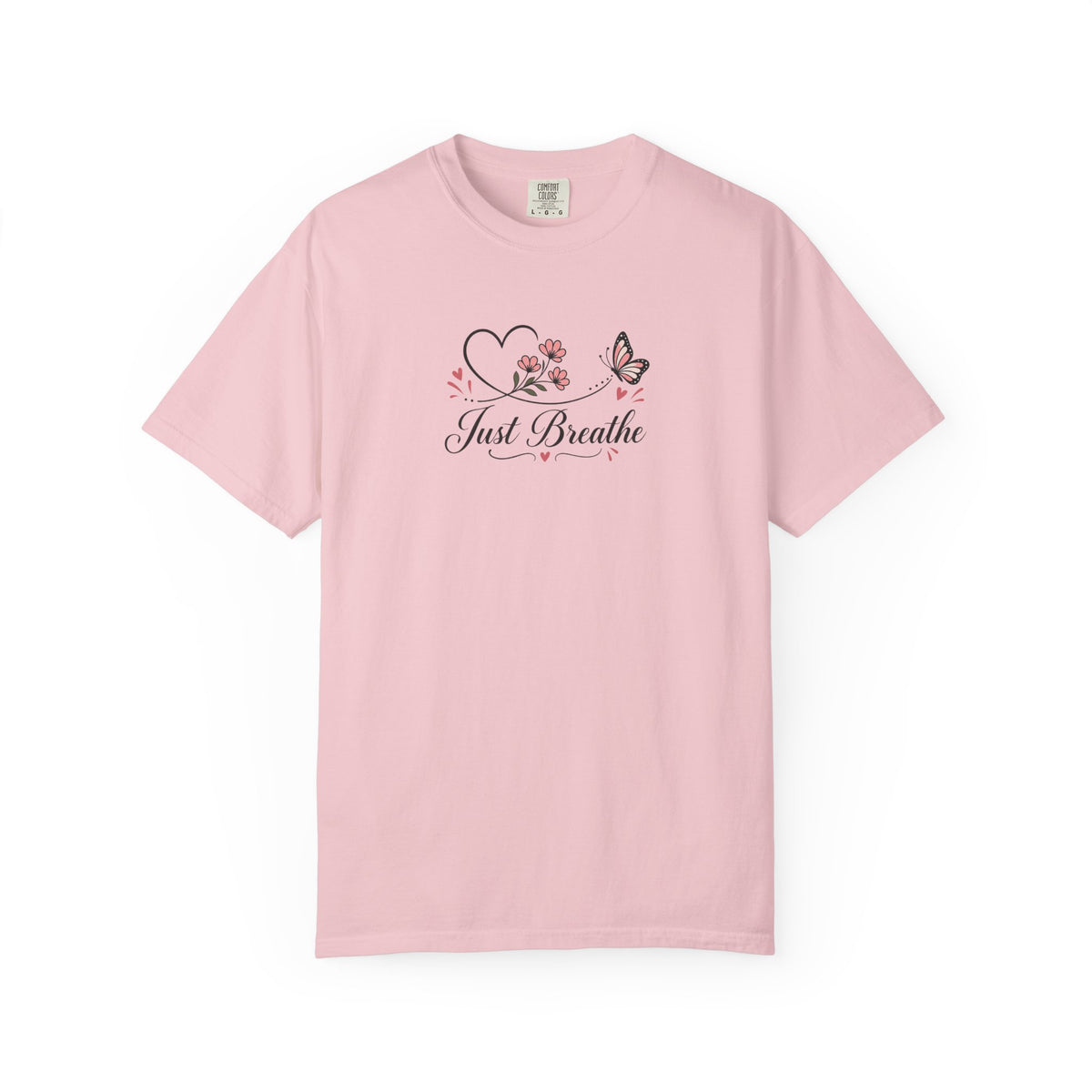 Just Breathe Butterfly Women's Garment-Dyed T-Shirt | Relaxed Unisex Cotton Tee