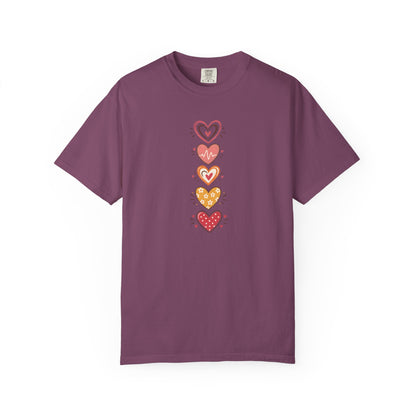 Heart Women's Garment-Dyed T-Shirt | Relaxed Unisex Cotton Tee
