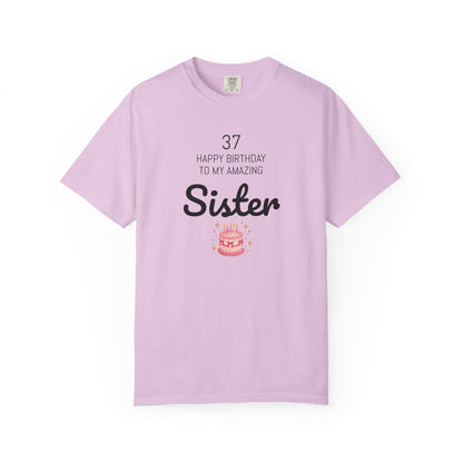 Personalized Birthday Tee | Custom Name or Relation's Name, Age & Message | Garment-Dyed Unisex Cotton