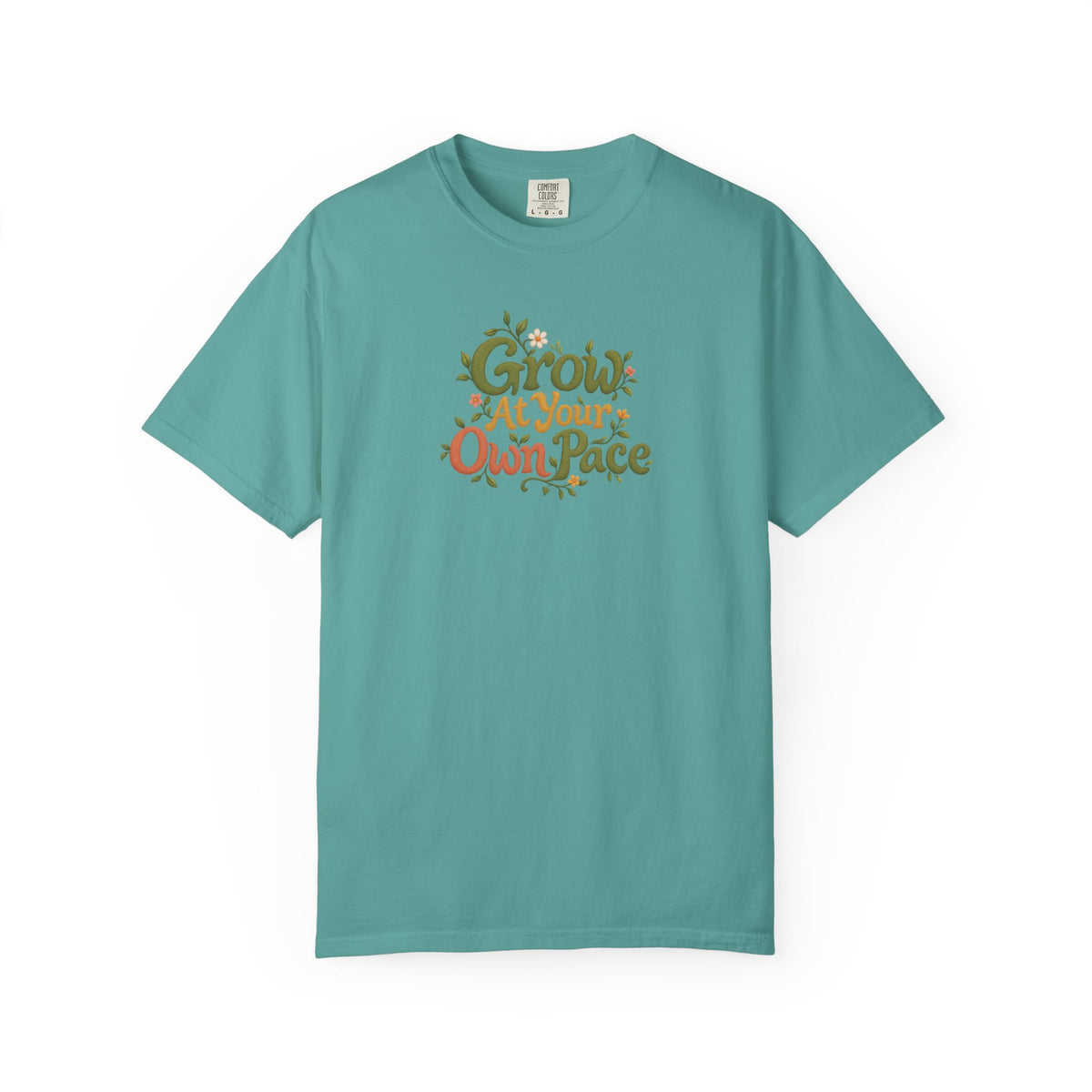 Grow At Your Own Pace Women's Garment-Dyed T-Shirt | Relaxed Unisex Cotton Tee