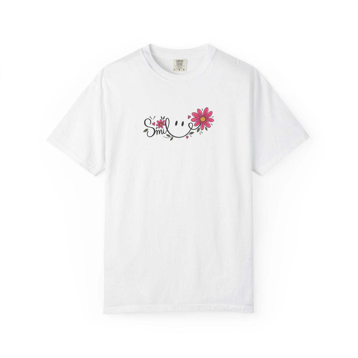 Smile Daisies Women's Garment-Dyed T-Shirt | Relaxed Unisex Cotton Tee