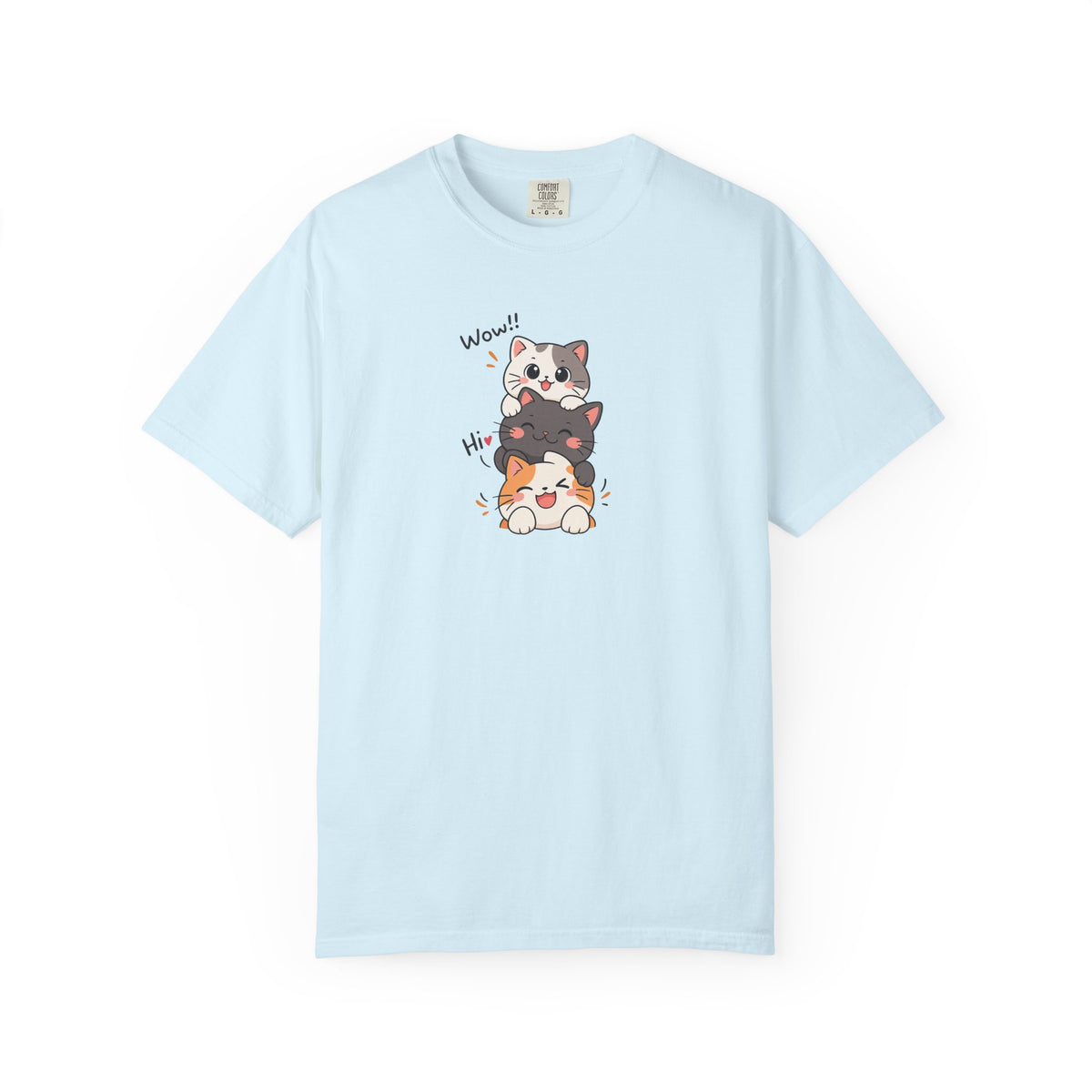 Three Playful Cats Women's Garment-Dyed T-Shirt | Relaxed Unisex Cotton Tee