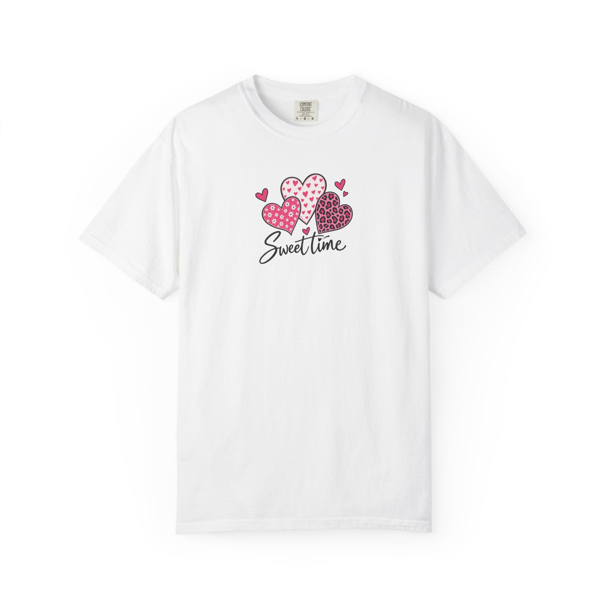 Sweet Time Hearts Women's Garment-Dyed T-Shirt | Relaxed Unisex Cotton Tee