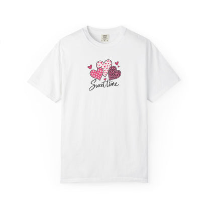 Sweet Time Hearts Women's Garment-Dyed T-Shirt | Relaxed Unisex Cotton Tee