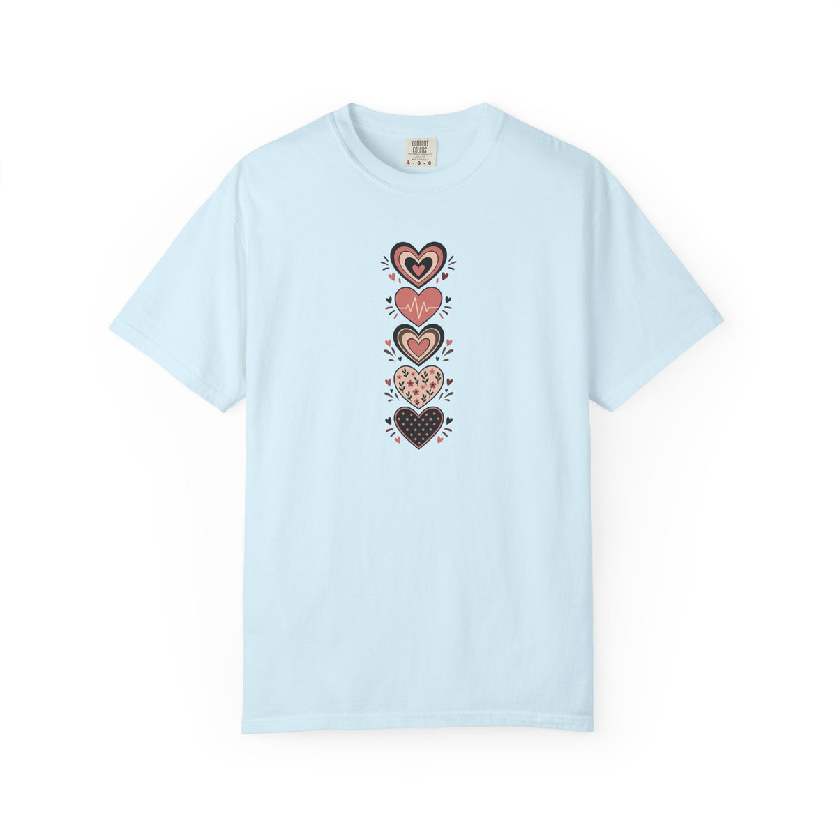 Vintage Hearts Women's Garment-Dyed T-Shirt | Relaxed Unisex Cotton Tee