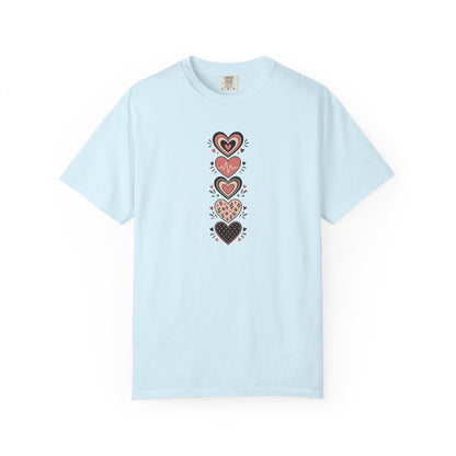 Vintage Hearts Women's Garment-Dyed T-Shirt | Relaxed Unisex Cotton Tee