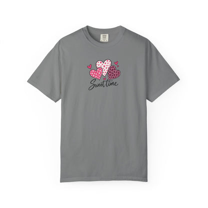 Sweet Time Hearts Women's Garment-Dyed T-Shirt | Relaxed Unisex Cotton Tee