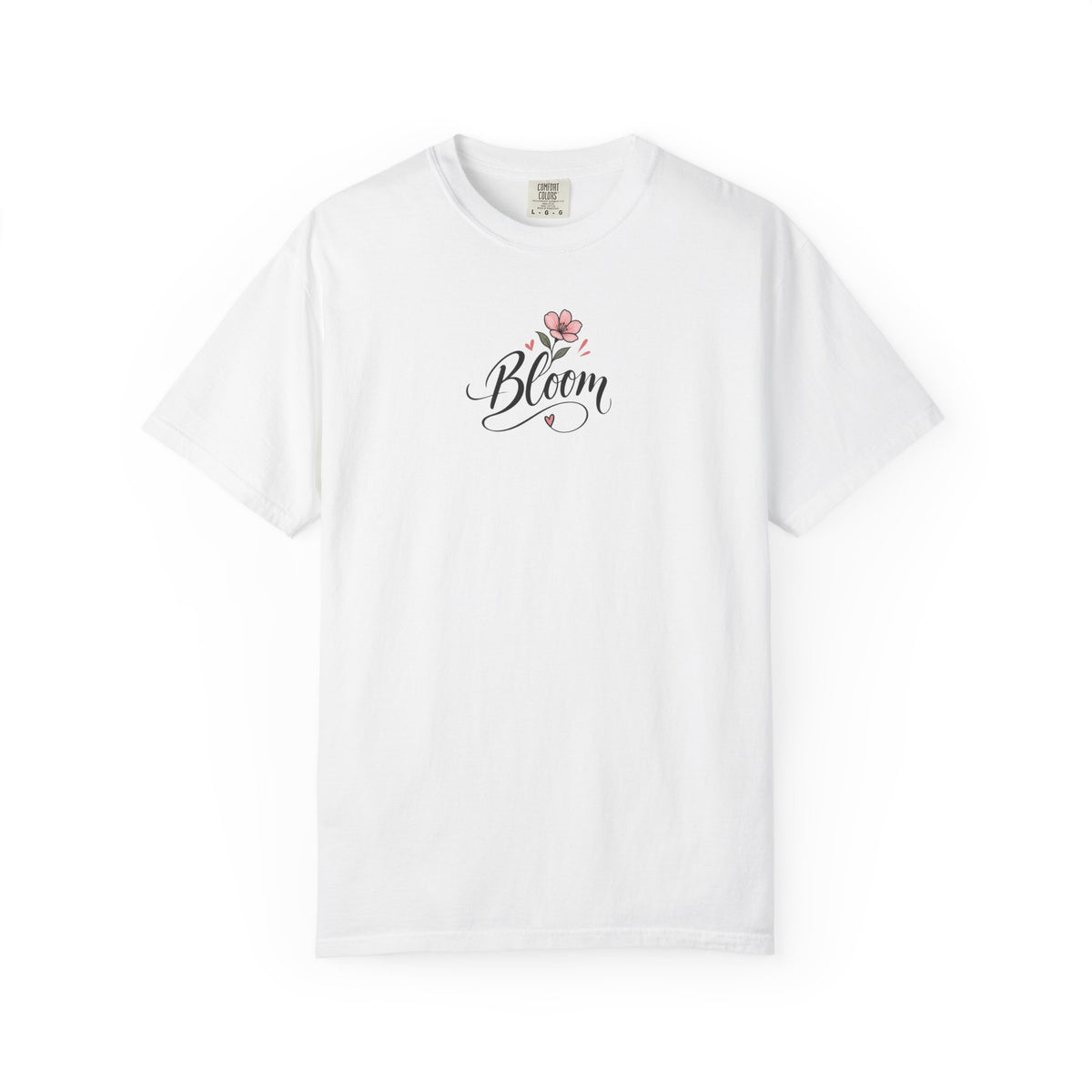 Bloom Pink Flower Women's Garment-Dyed T-Shirt | Relaxed Unisex Cotton Tee