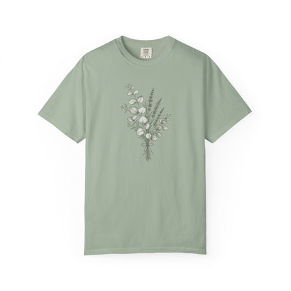 Botanical Bouquet Women's Garment-Dyed T-Shirt | Relaxed Unisex Cotton Tee