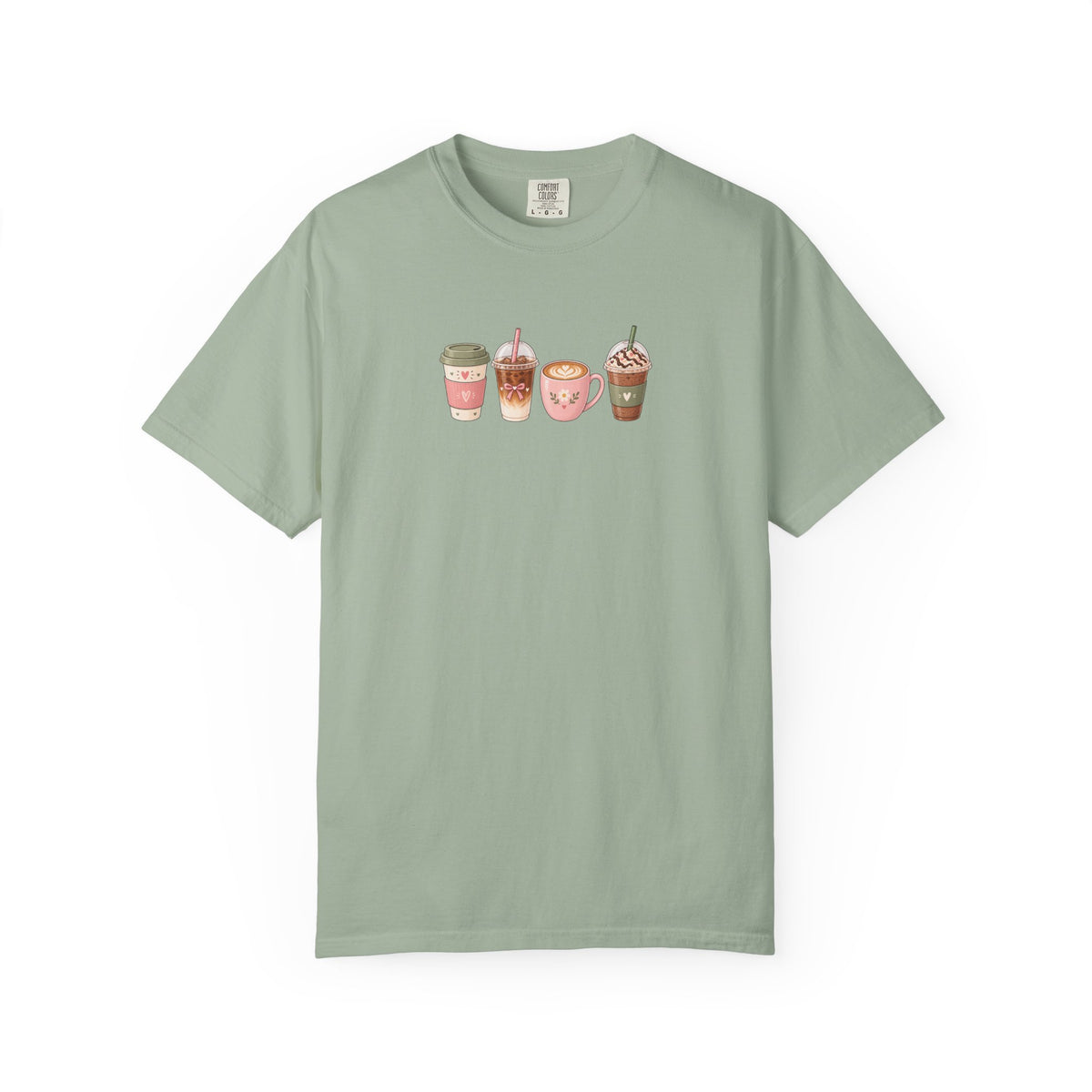 Cafe Drinks Women's Garment-Dyed T-Shirt | Relaxed Unisex Cotton Tee