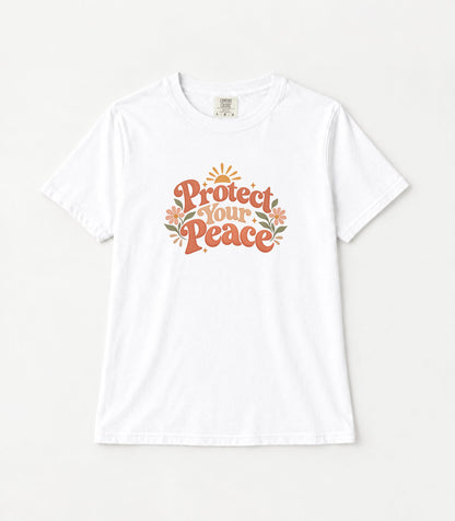 Protect Your Peace Women's Garment-Dyed T-Shirt | Relaxed Unisex Cotton Tee