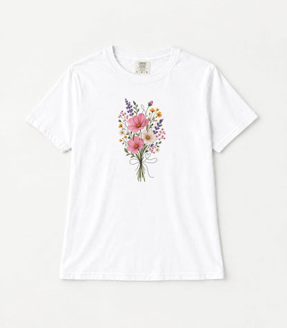 Bouquet Women's Garment-Dyed T-Shirt | Relaxed Unisex Cotton Tee