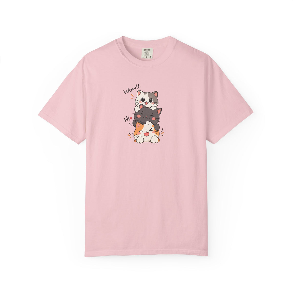Three Playful Cats Women's Garment-Dyed T-Shirt | Relaxed Unisex Cotton Tee