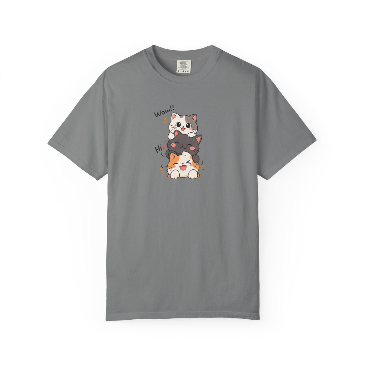 Three Playful Cats Women's Garment-Dyed T-Shirt | Relaxed Unisex Cotton Tee