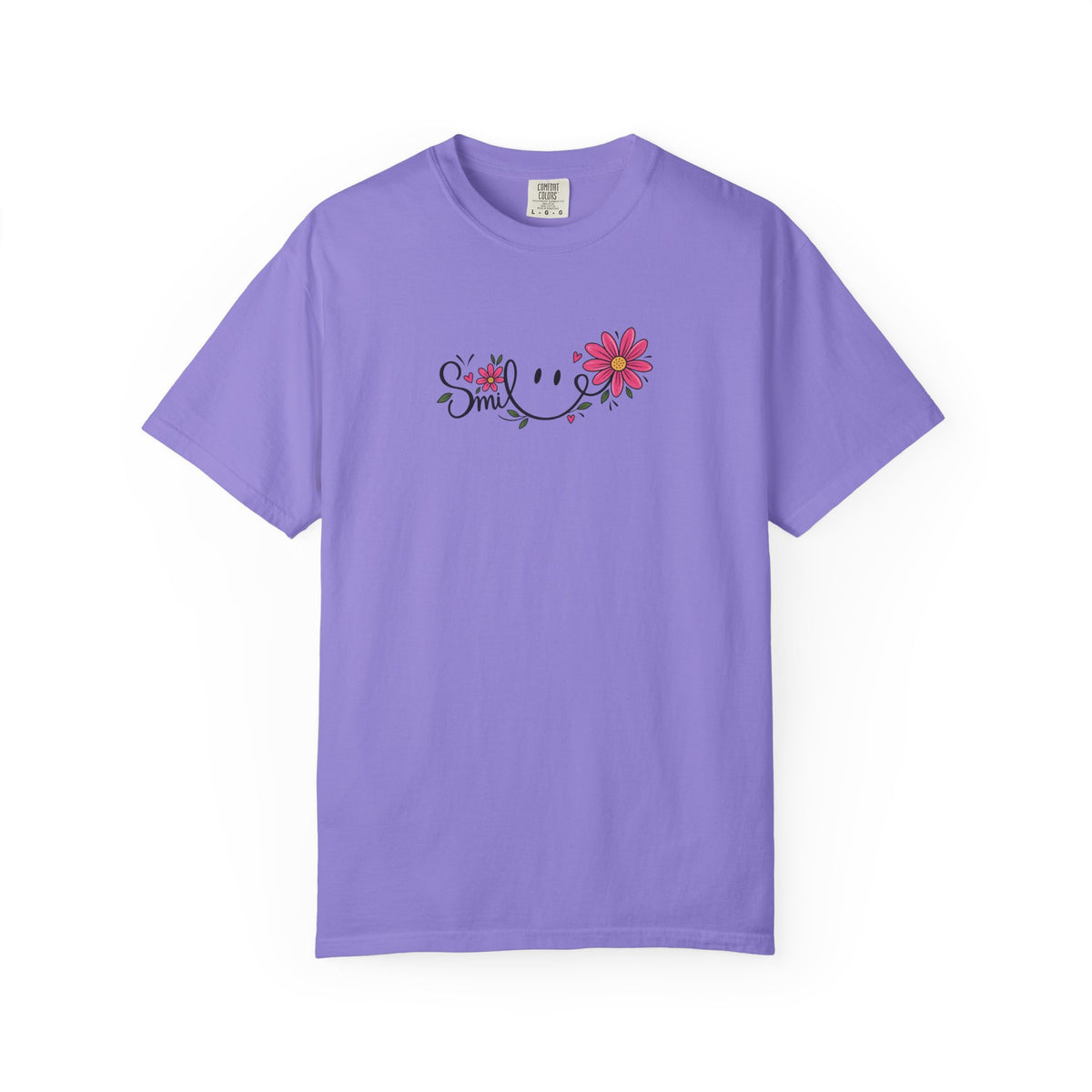 Smile Daisies Women's Garment-Dyed T-Shirt | Relaxed Unisex Cotton Tee