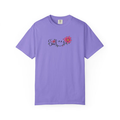 Smile Daisies Women's Garment-Dyed T-Shirt | Relaxed Unisex Cotton Tee