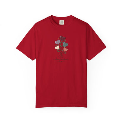 Love Grows Here Women's Garment-Dyed T-Shirt | Relaxed Unisex Cotton Tee