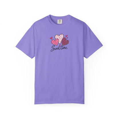 Sweet Time Hearts Women's Garment-Dyed T-Shirt | Relaxed Unisex Cotton Tee